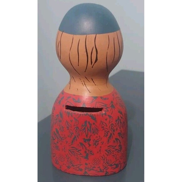 *Vintage 60s Gogo Piggy Bank Paper Mache Japan - Picture 2 of 6